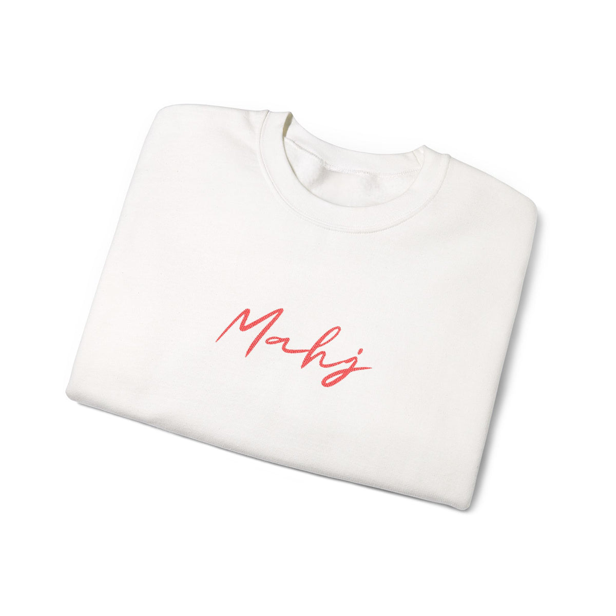 Embroidered Sweatshirt Mahj | Mahjong Minimal Script Crewneck