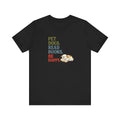 Pet Dogs Read Books Be Happy T-Shirt | Dog Lover Typography Tee