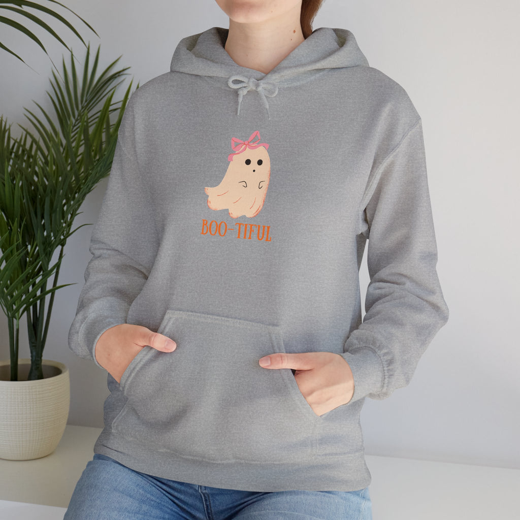 Cute Ghost "Boo-tiful" Hoodie | Halloween Ghost Illustration