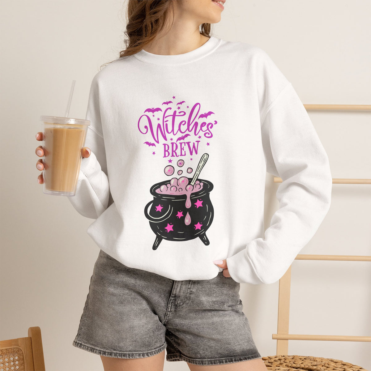 Witches Brew cauldron Sweatshirt | Halloween witchy design