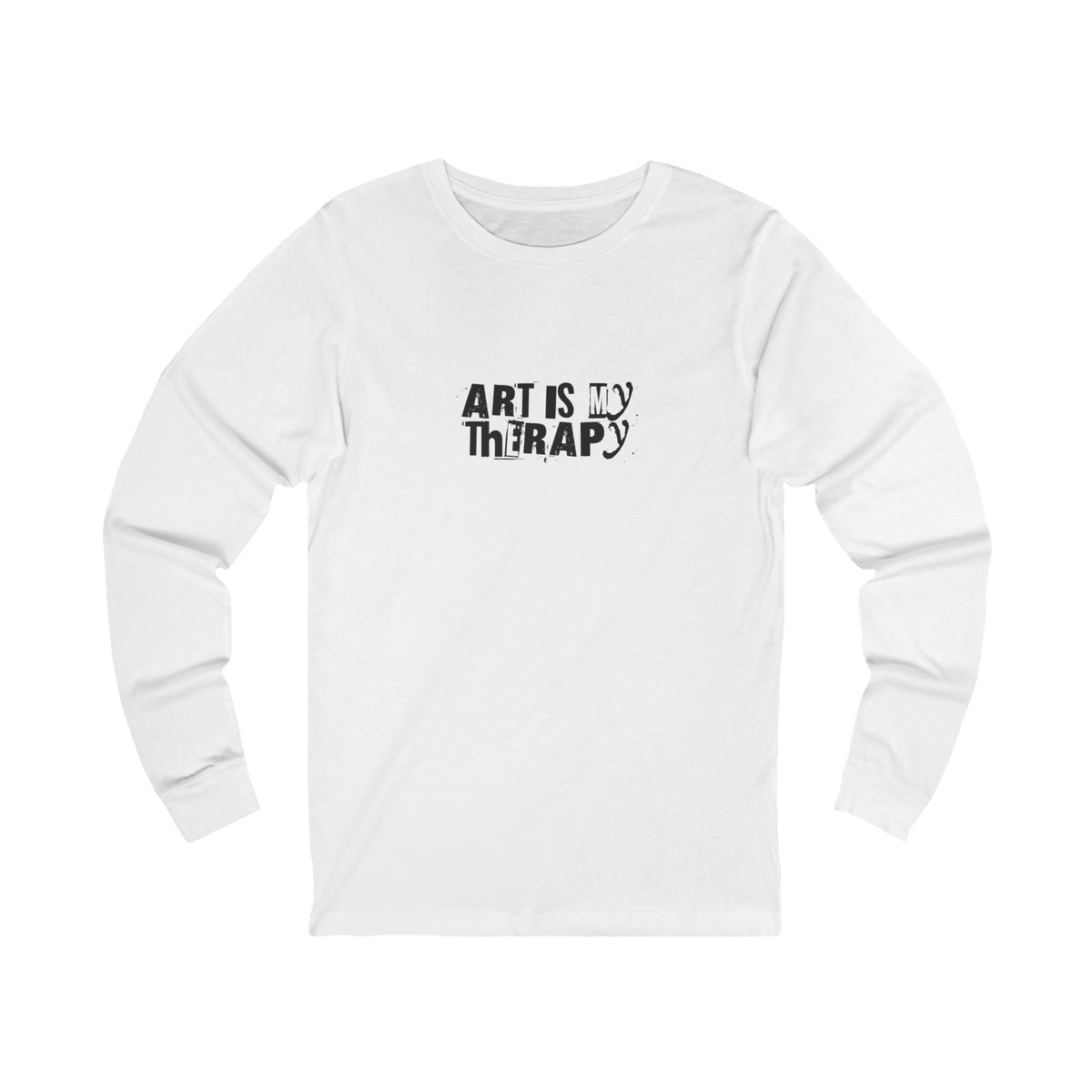Art Is My Therapy Long Sleeve Tee | Typography Art Therapy Shirt