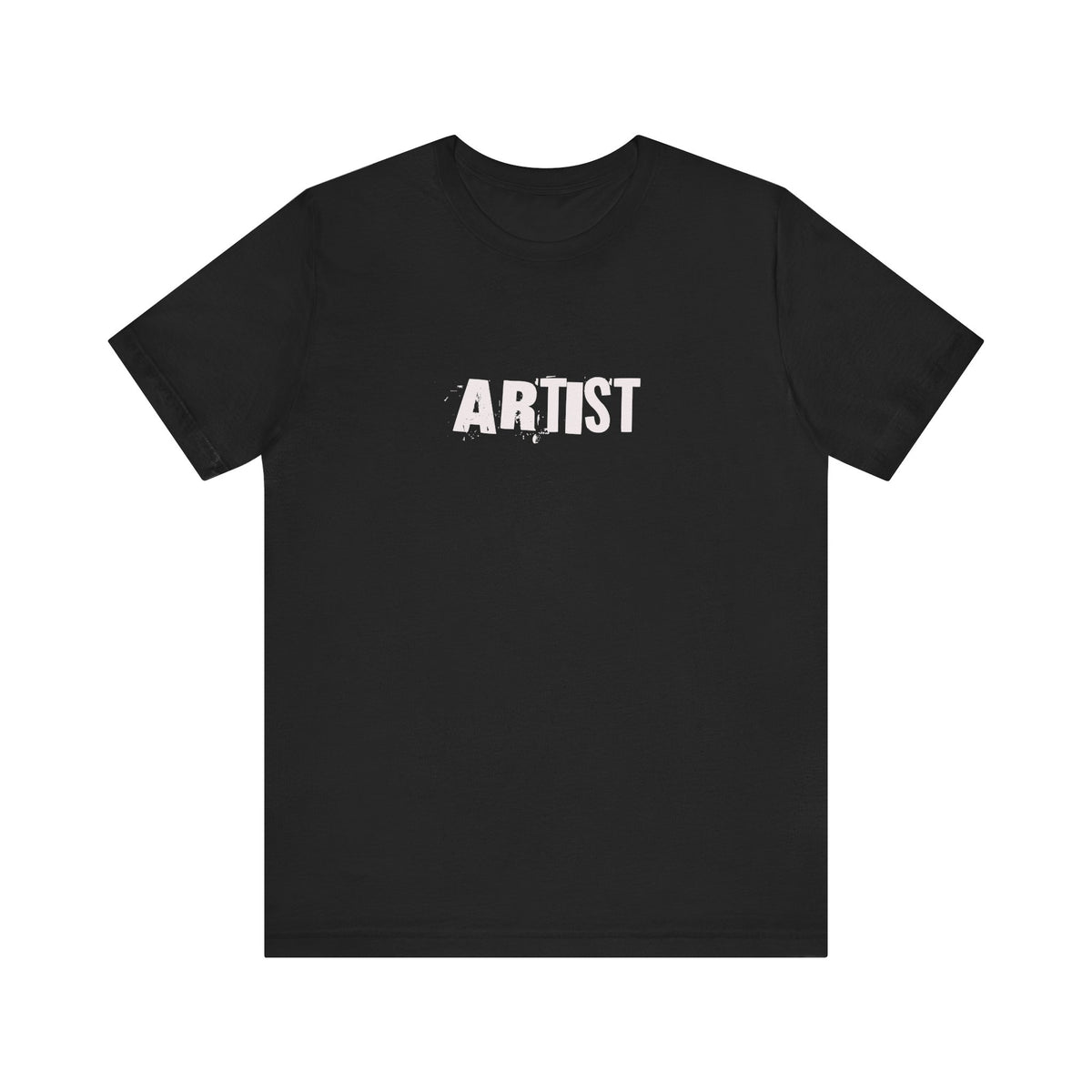 Artist T-Shirt | Minimal Distressed Text Graphic, Short Sleeve Tee