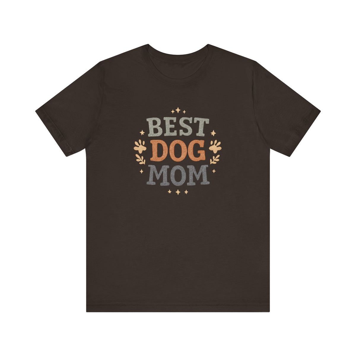 Best Dog Mom T-Shirt | Dog Mom Tee, Paw Print Typography