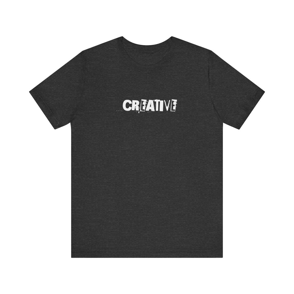 Creative Distressed Text T-Shirt | Minimal Typography Graphic Tee