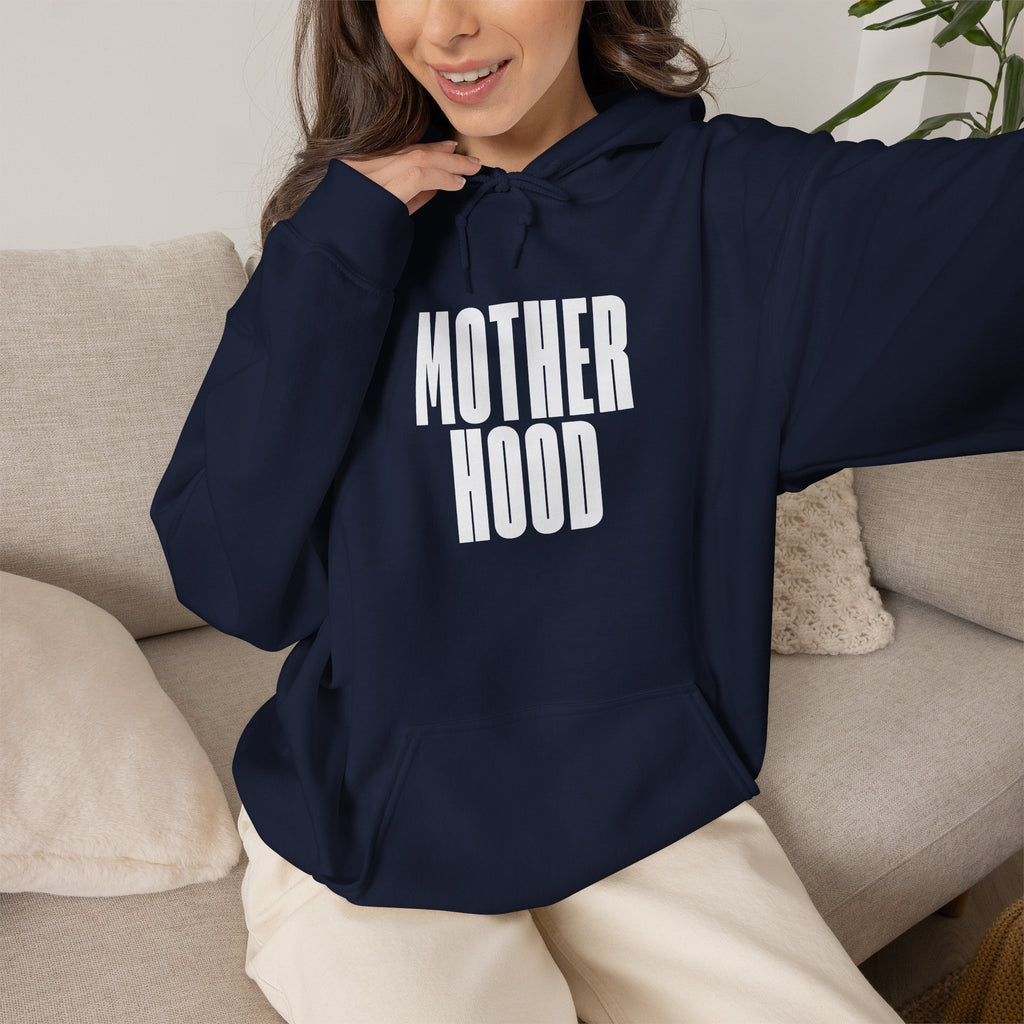 Motherhood bold text Hoodie | Mom graphic sweatshirt