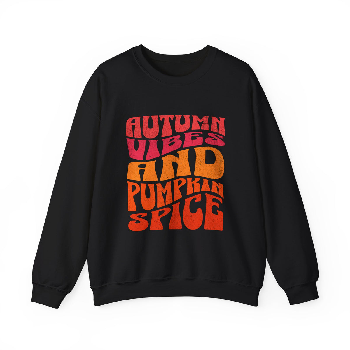 Autumn Vibes and Pumpkin Spice Sweatshirt | Fall Typography Crewneck