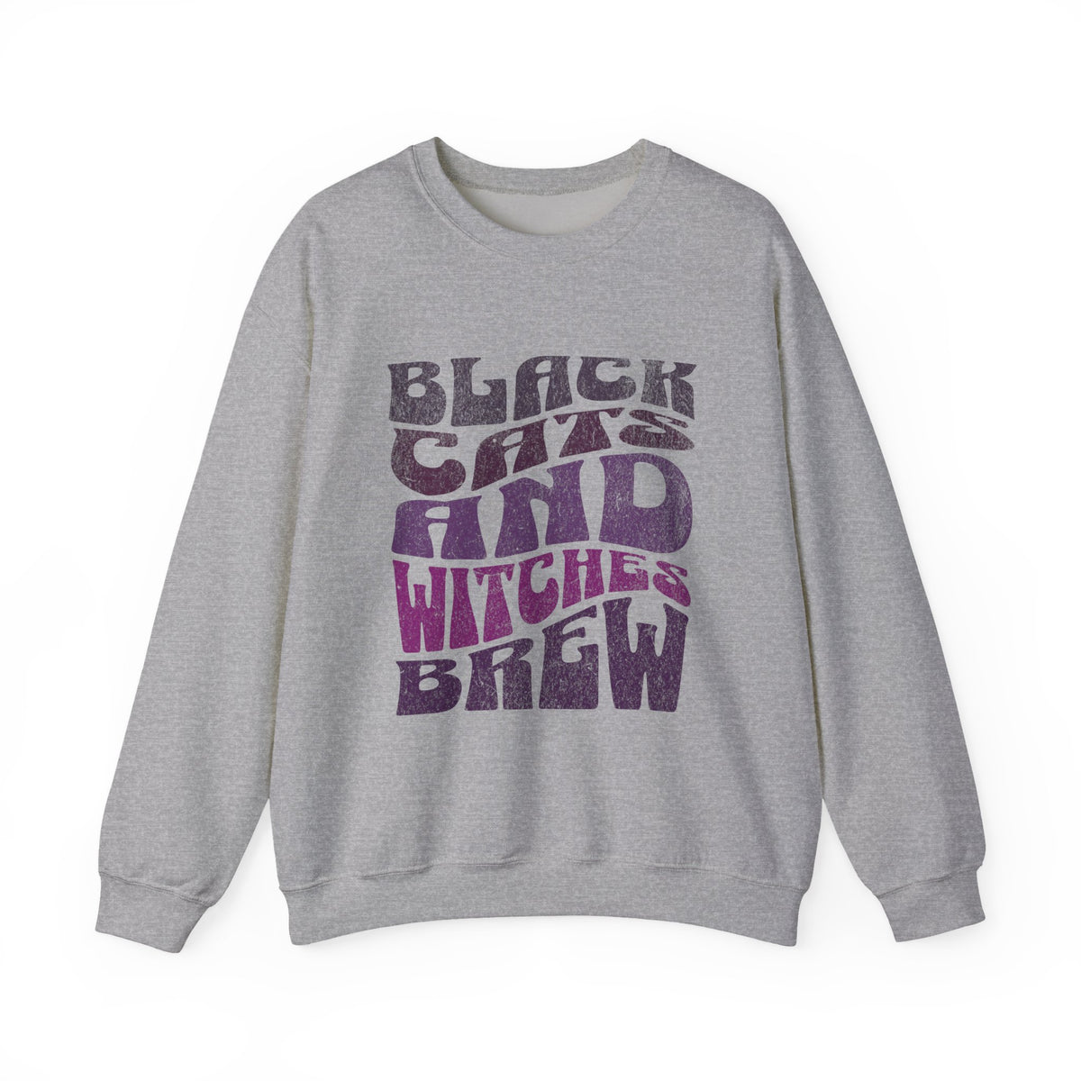 Black Cats and Witches Brew Sweatshirt | Halloween spooky typography