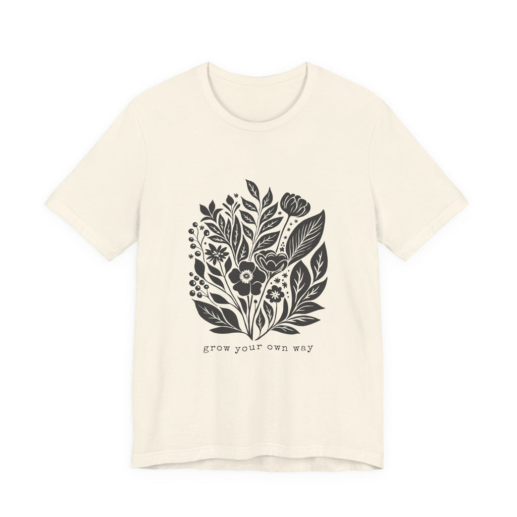Botanical Floral Illustration Tee | Grow Your Own Way