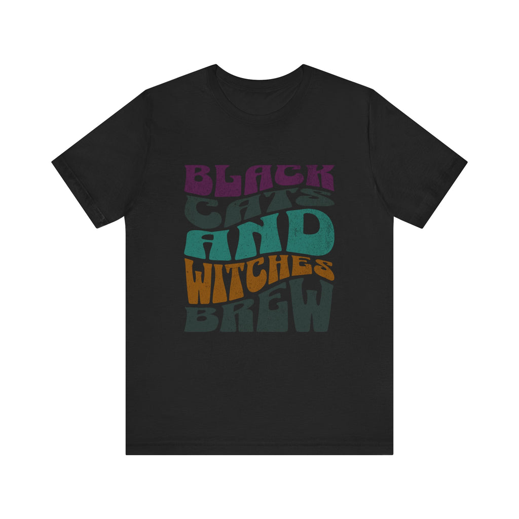 Black Cats and Witches Brew Tee | Retro Halloween Typography