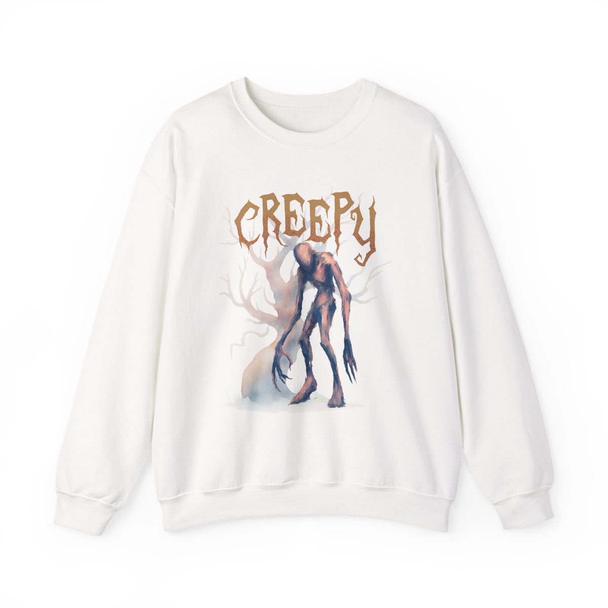 Creepy Monster Illustration Sweatshirt | Halloween Spooky Horror Crewneck