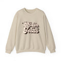 Coffee and Jesus Sweatshirt | Christian Faith Retro Script Design