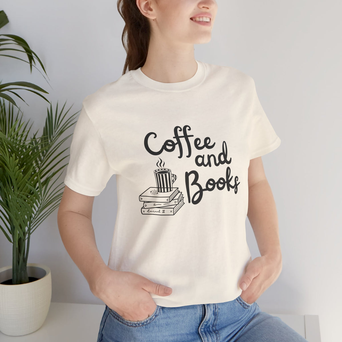 Coffee and Books T-Shirt | Book Lover Tee, Reading Coffee Design
