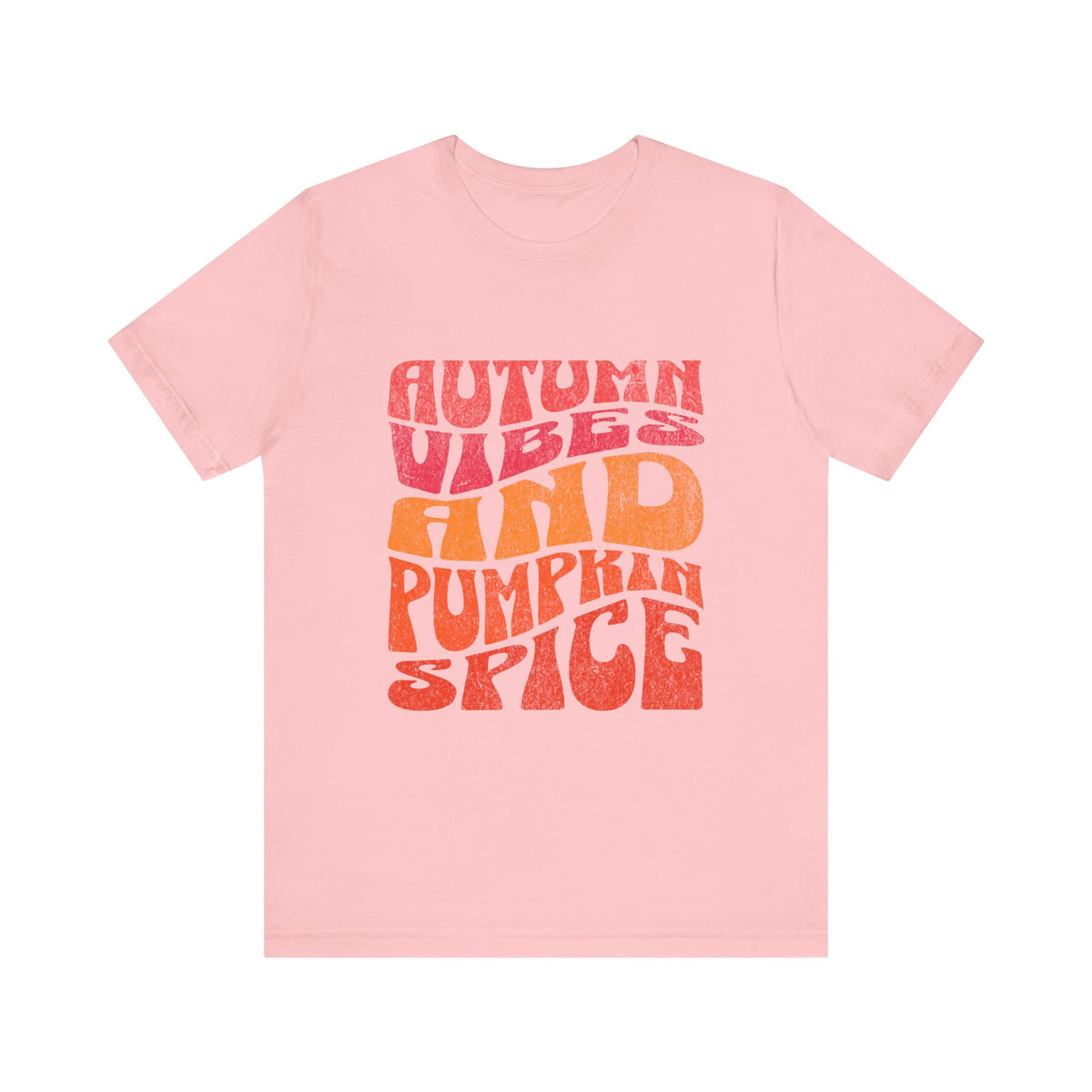 Autumn Vibes and Pumpkin Spice T-Shirt | Fall Typography Tee