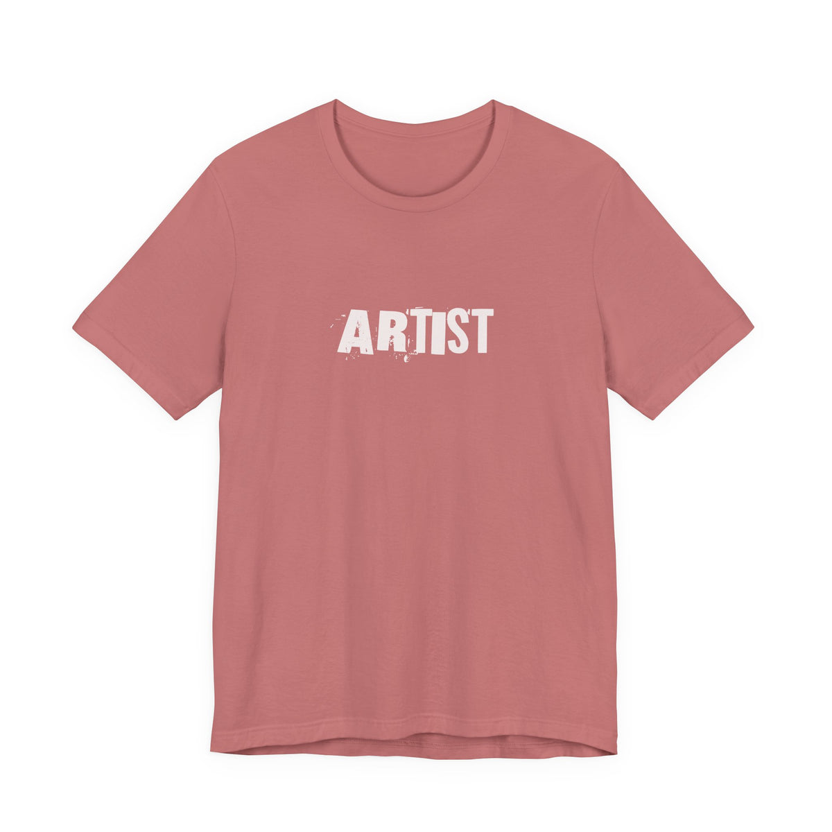 Artist T-Shirt | Minimal Distressed Text Graphic, Short Sleeve Tee