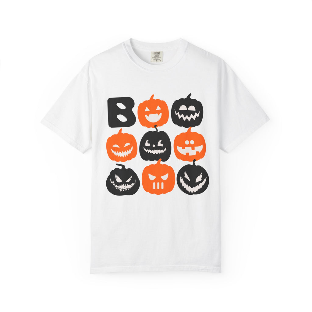 Jack-o-Lantern Faces T-shirt | Halloween Pumpkins Boo Pattern