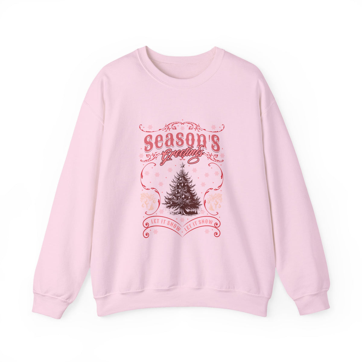 Holiday Sweatshirt Coquette Style | Season's Greetings Vintage Christmas Tree Crewneck