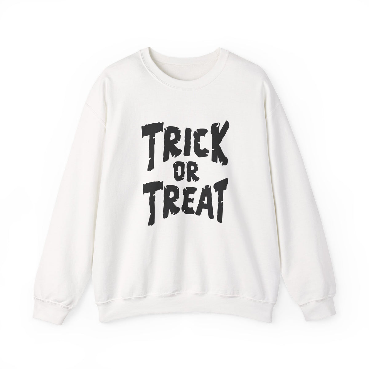 Trick or Treat Halloween lettering Crewneck Sweatshirt | Halloween sweater
