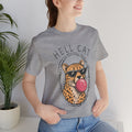 Hell Cat with Sunglasses and Bubblegum T-Shirt | Funny Cat Tee
