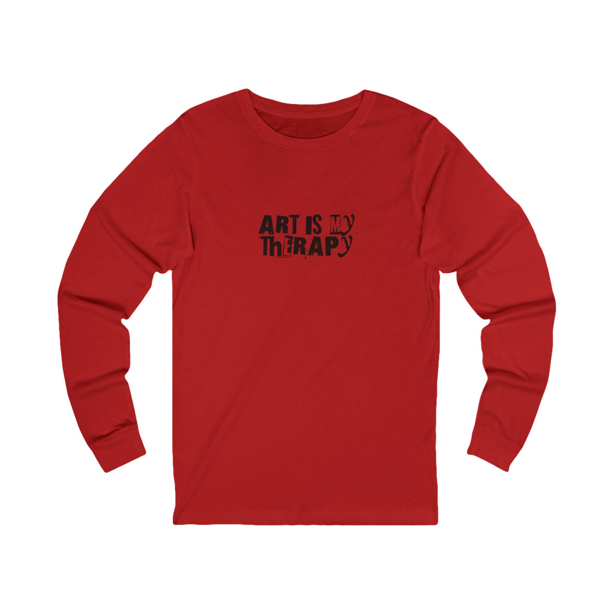 Art Is My Therapy Long Sleeve Tee | Typography Art Therapy Shirt