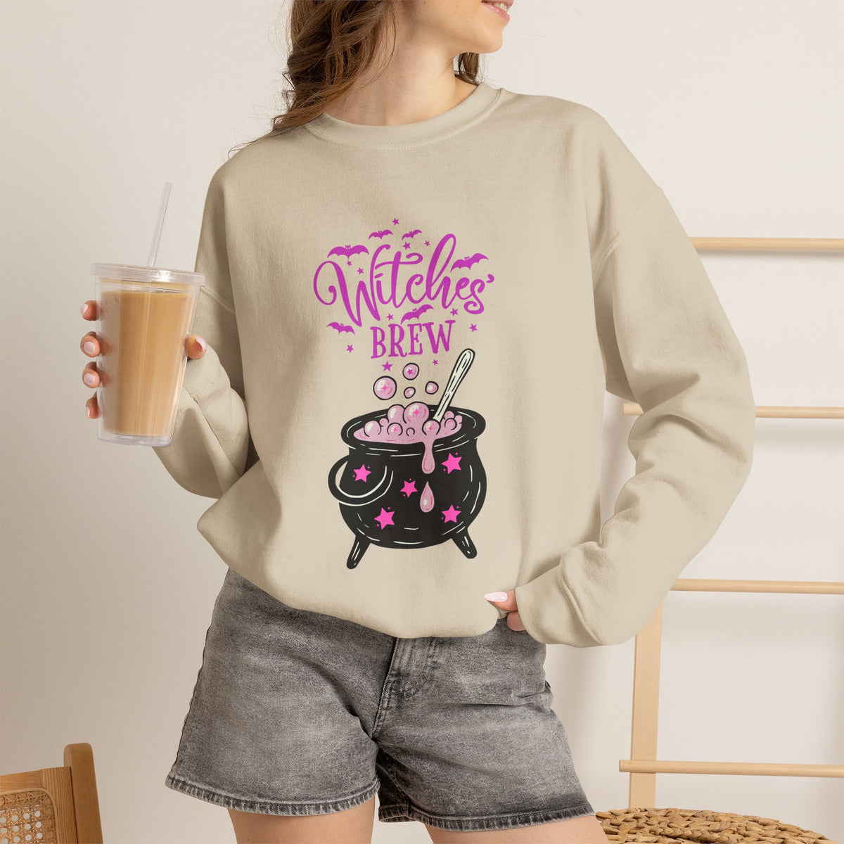 Witches Brew cauldron Sweatshirt | Halloween witchy design