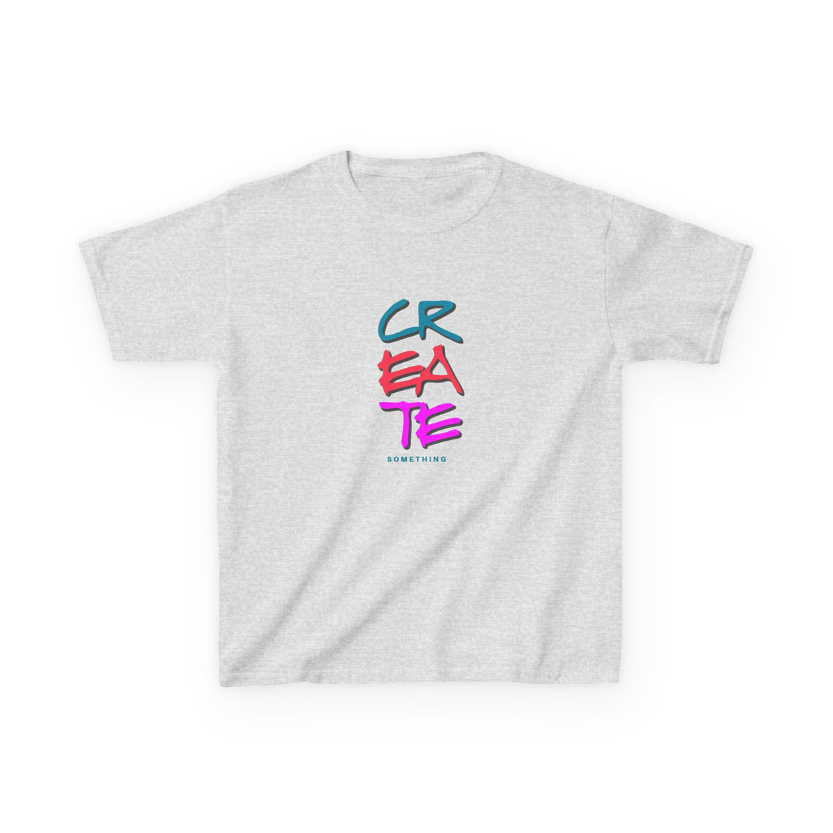 Create Text Graphic Kids Tee | Colorful Brushstroke Typography