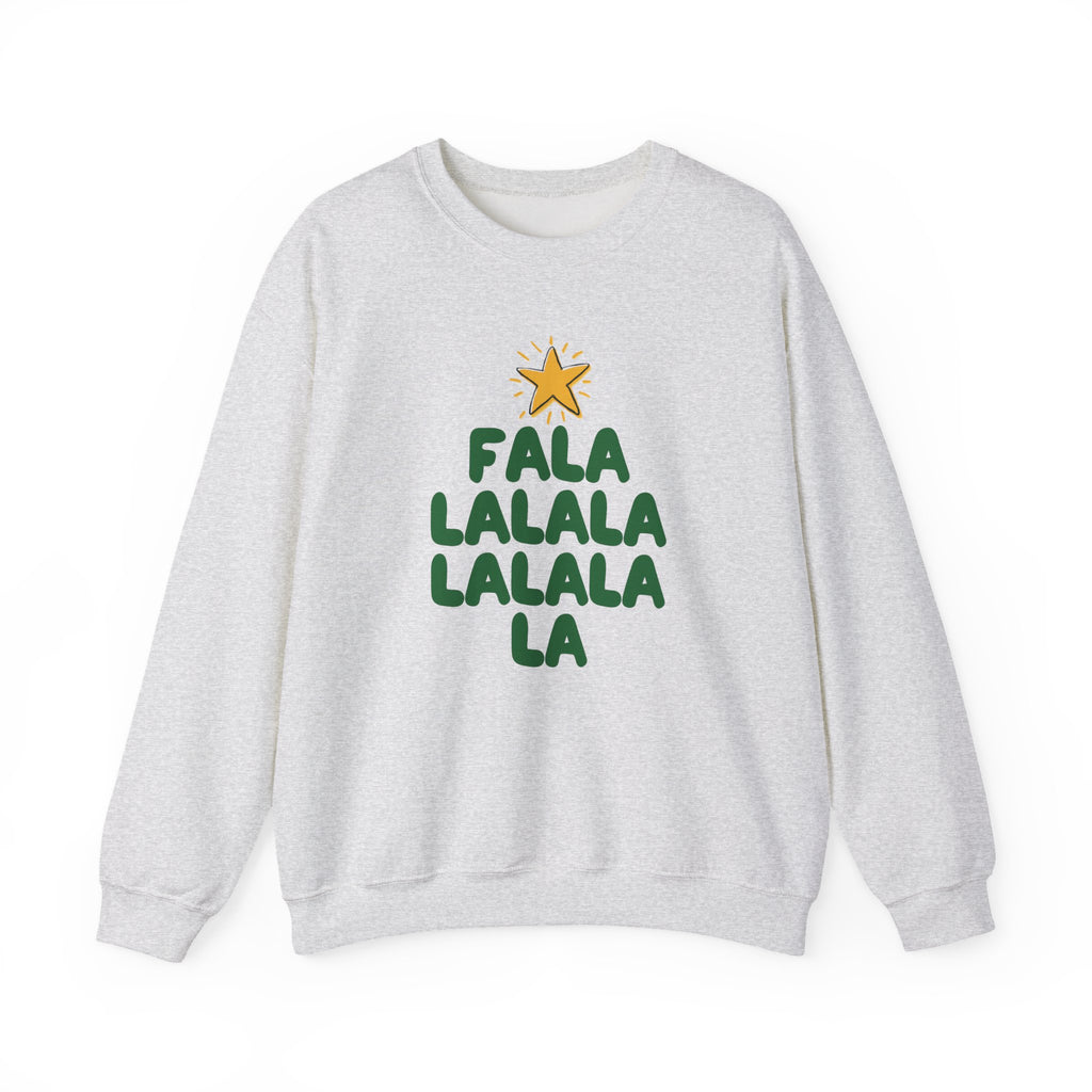 Christmas Sweatshirt Tree Design| Festive Cute Fala Lalala Christmas Tree with Star Crewneck