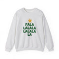 Christmas Sweatshirt Tree Design| Festive Cute Fala Lalala Christmas Tree with Star Crewneck
