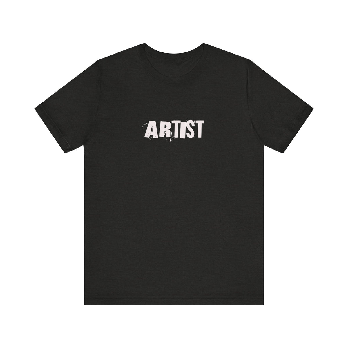 Artist T-Shirt | Minimal Distressed Text Graphic, Short Sleeve Tee