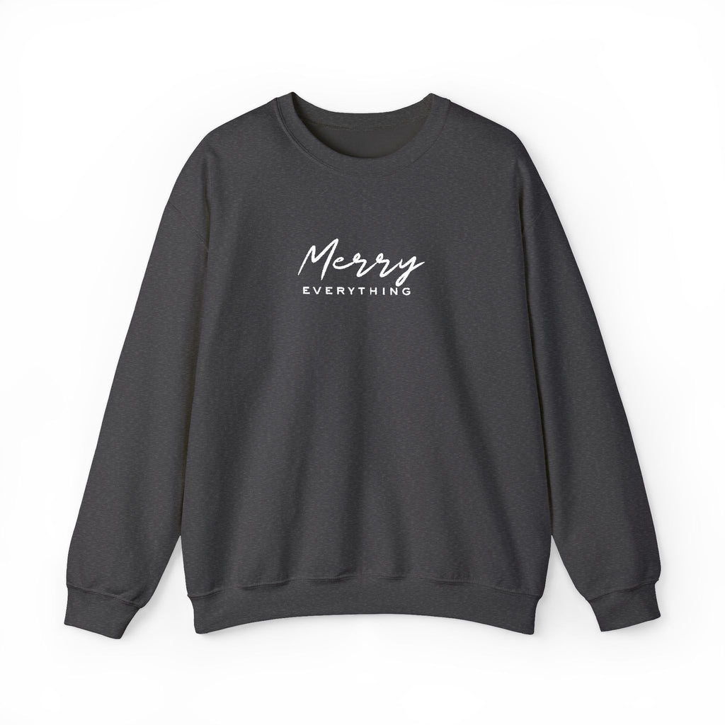 Embroidered Sweatshirt Christmas | Merry Everything Minimalist Crewneck