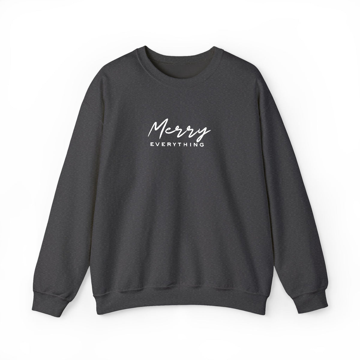 Embroidered Sweatshirt Christmas | Merry Everything Minimalist Crewneck
