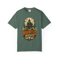 Haunted Nights haunted house T-shirt | Halloween spooky bats moon