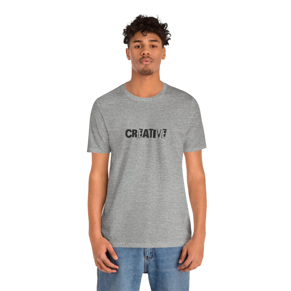 Creative text T-Shirt | distressed typography, minimalist art