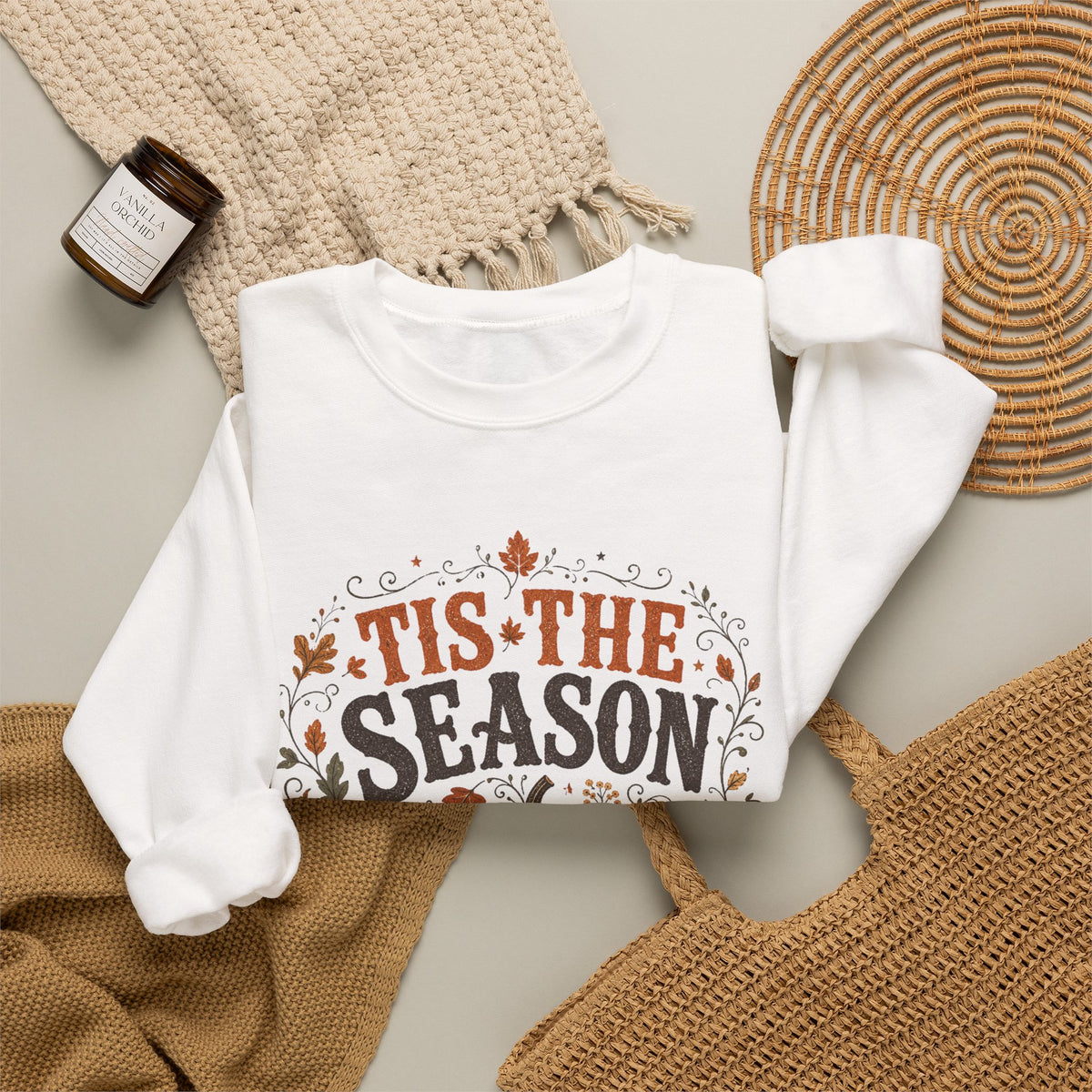 Tis The Season pumpkin floral sweatshirt | Fall autumn harvest crewneck