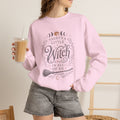 There's A Little Witch In All Of Us sweatshirt | moon phases broomstick witchy design halloween humor