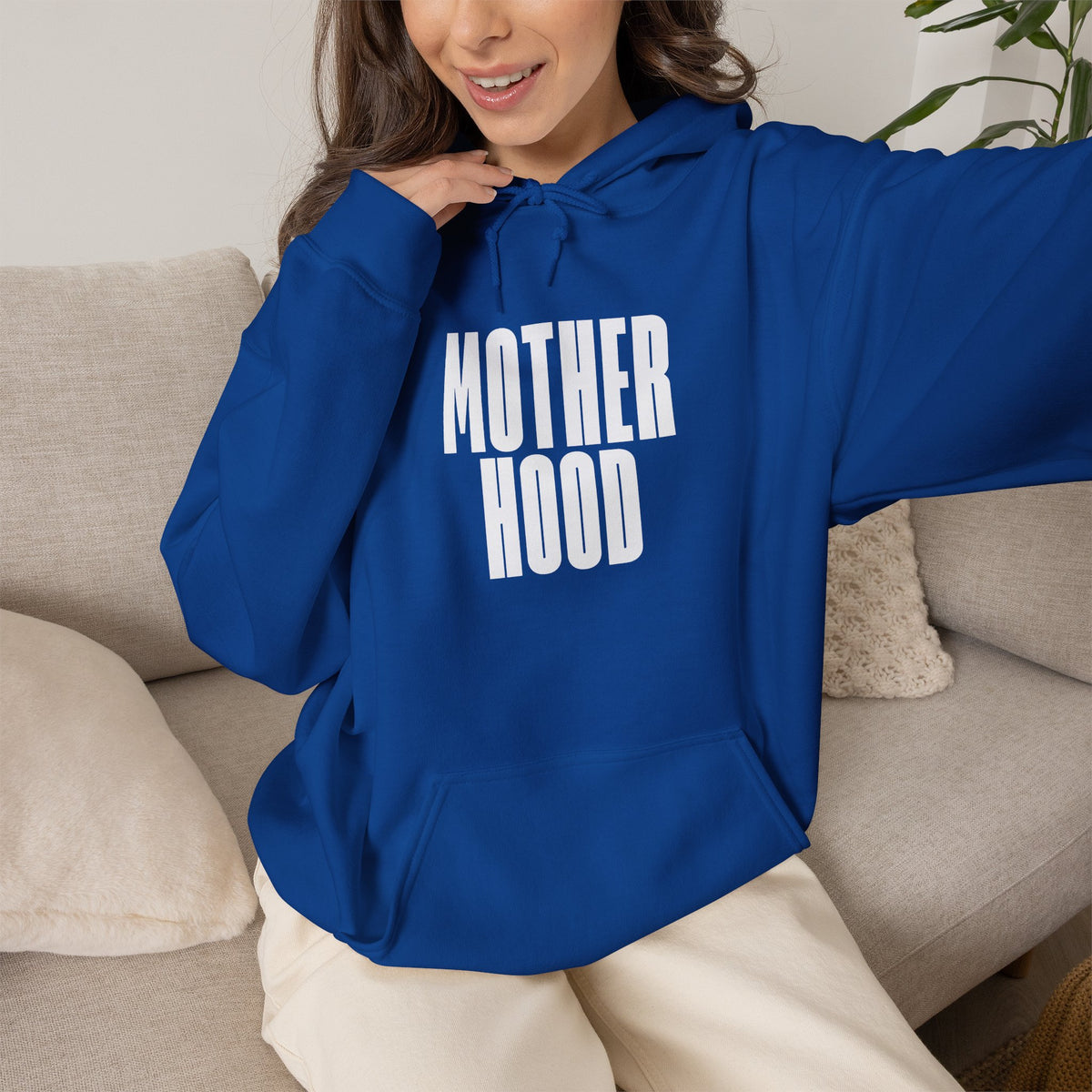 Motherhood bold text Hoodie | Mom graphic sweatshirt