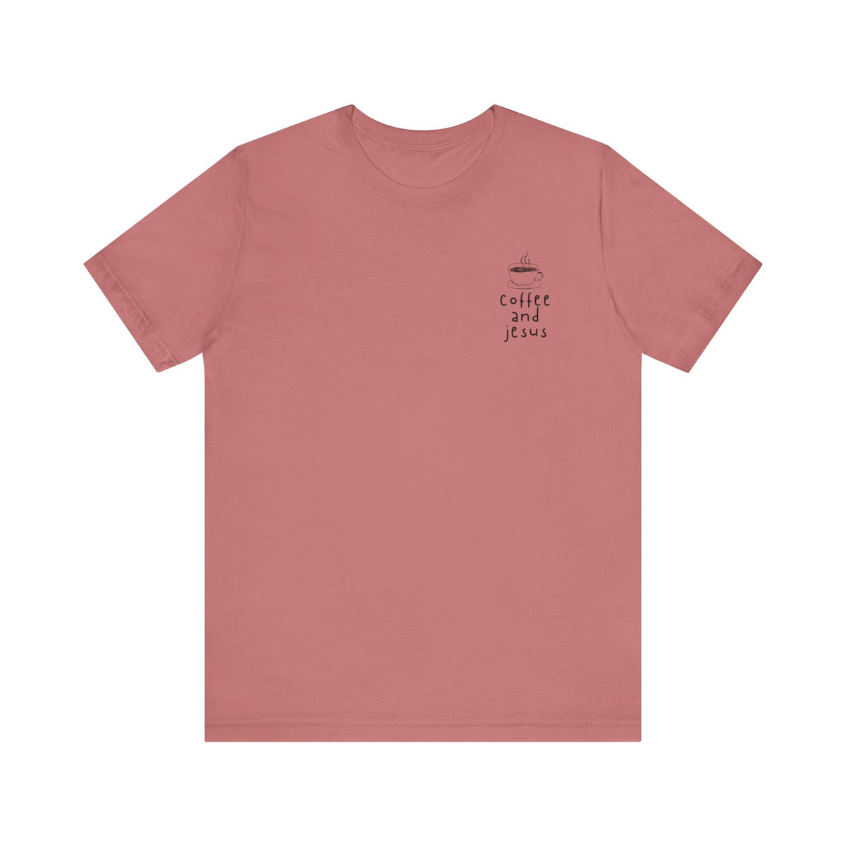 Coffee and Jesus Tee | Minimal Coffee Cup Christian Shirt