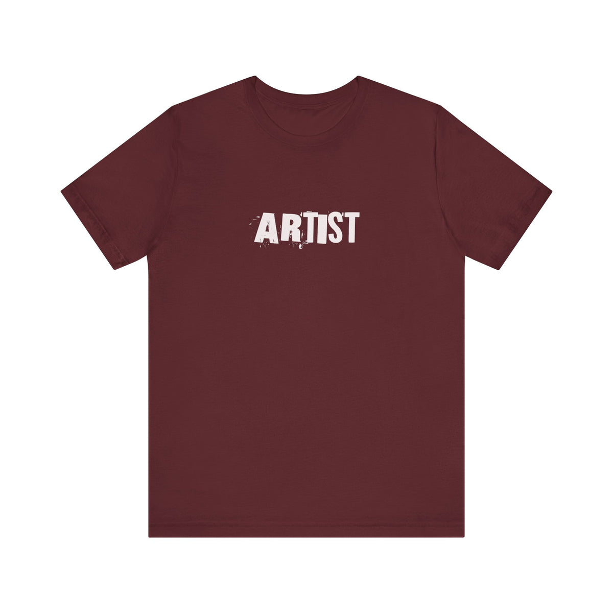 Artist T-Shirt | Minimal Distressed Text Graphic, Short Sleeve Tee
