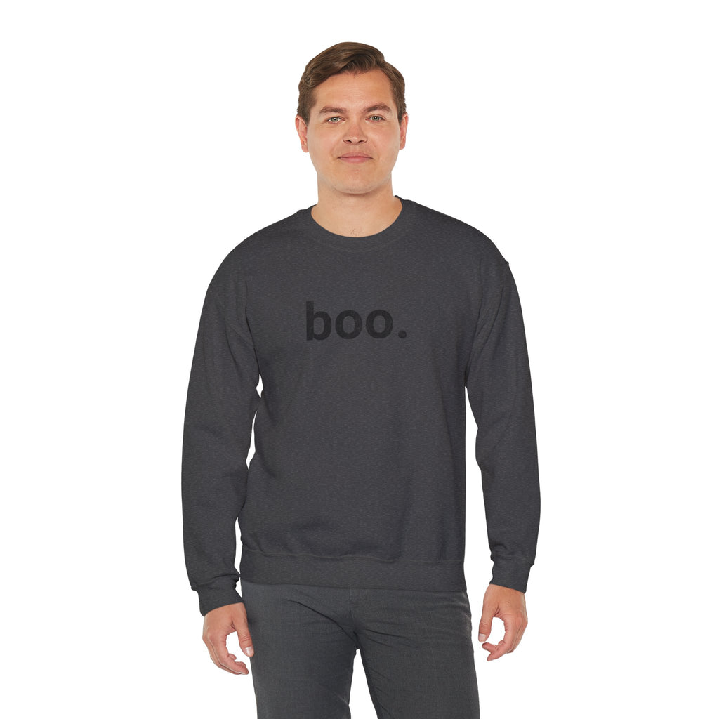 boo distressed sweatshirt | Minimal Halloween Text Design