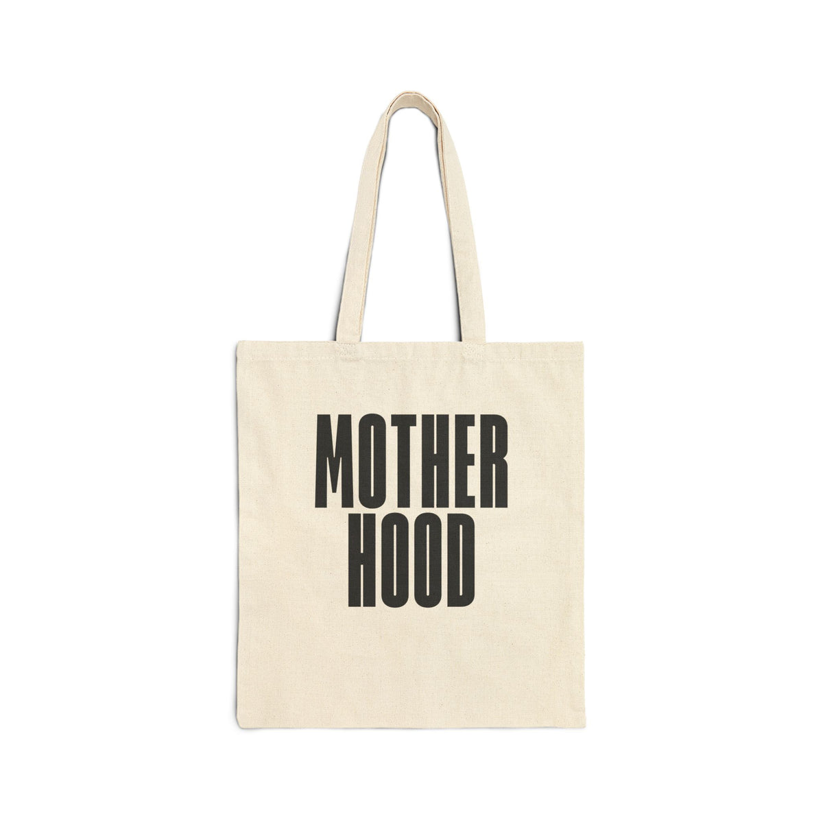 Motherhood tote bag | Canvas shopper, minimalist typography