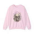 Skull with Daisies Crewneck Sweatshirt | Floral Fall Autumn Halloween Gothic Sweatshirt