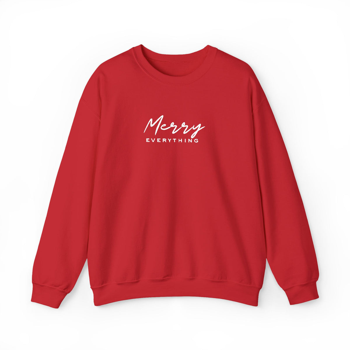 Embroidered Sweatshirt Christmas | Merry Everything Minimalist Crewneck