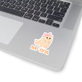 Boo-tiful Ghost Kiss-Cut Sticker | Cute Pink Bow Halloween Sticker