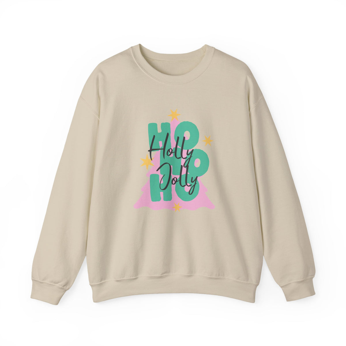 Holiday Christmas Sweatshirt| Ho Ho Ho Holly Jolly Tree Crewneck