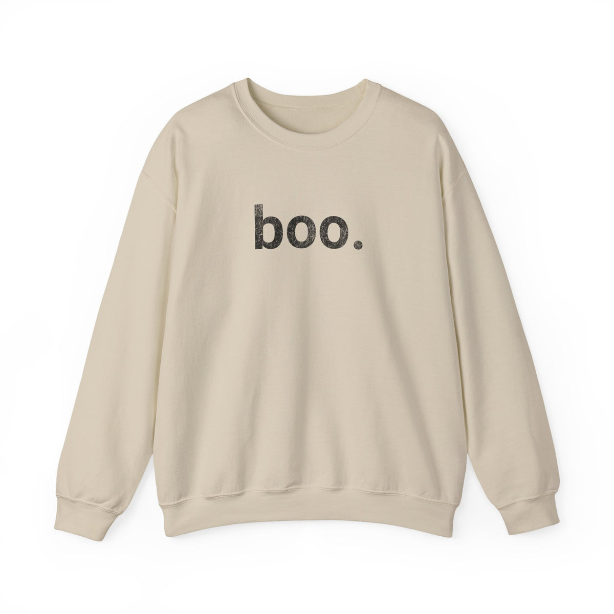 boo distressed sweatshirt | Minimal Halloween Text Design