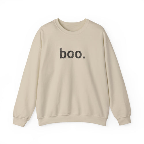 boo distressed sweatshirt | Minimal Halloween Text Design