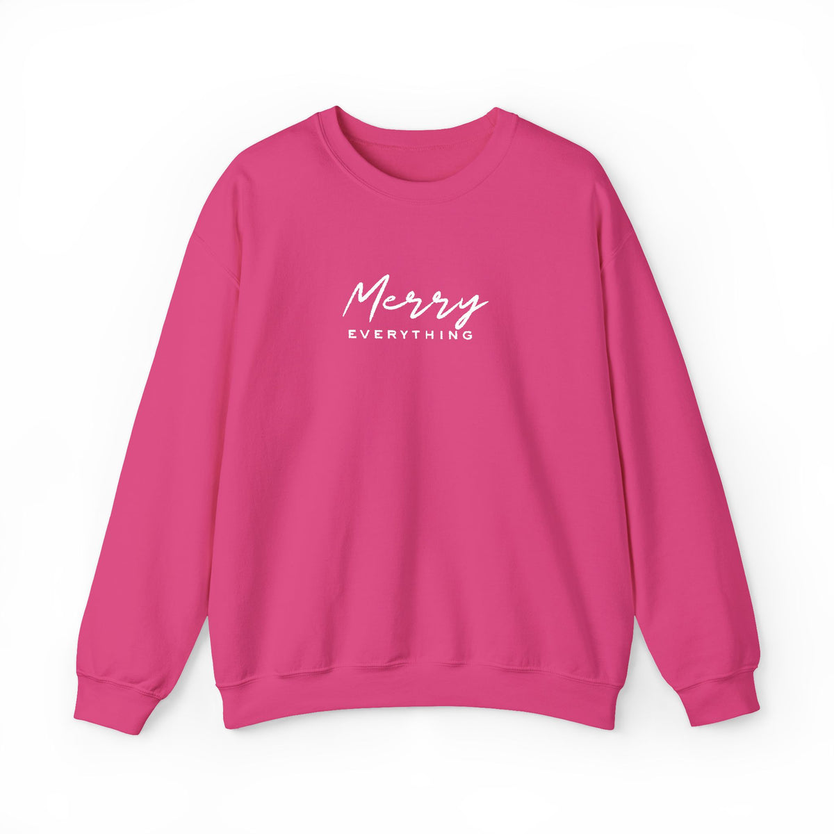 Embroidered Sweatshirt Christmas | Merry Everything Minimalist Crewneck