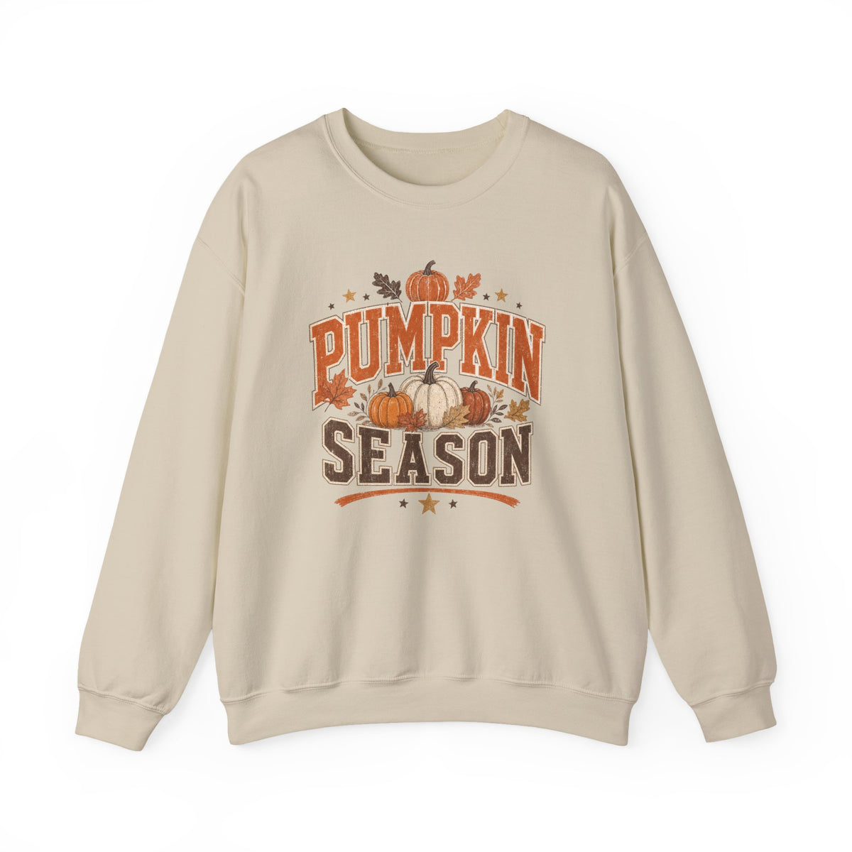Pumpkin Season Sweatshirt | Fall Pumpkin Graphic, Autumn Leaves