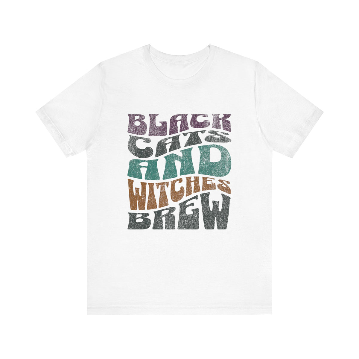 Black Cats and Witches Brew Tee | Retro Halloween Typography