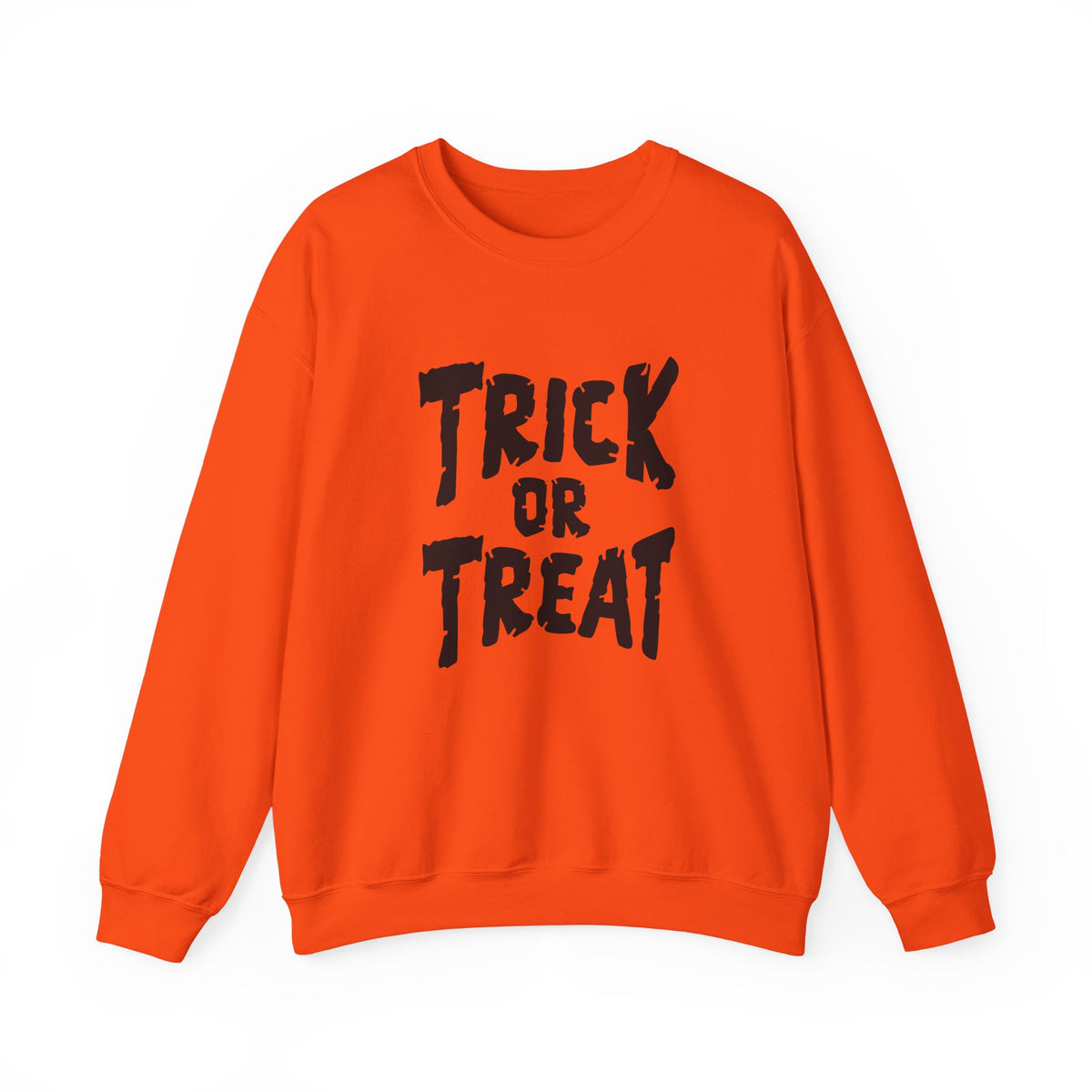 Trick or Treat Halloween lettering Crewneck Sweatshirt | Halloween sweater