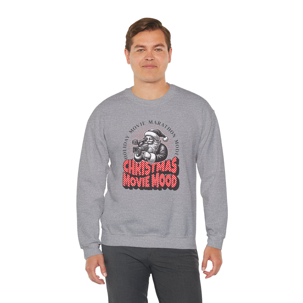 Christmas Sweatshirt Retro Santa Christmas Movie Mood | Holiday Movie Marathon Sweatshirt
